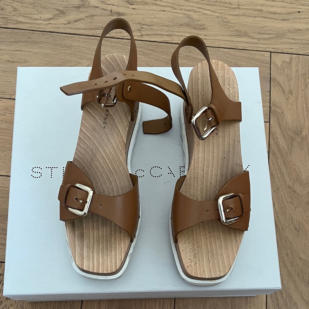 Stella McCartney Tan Buckle Sandals